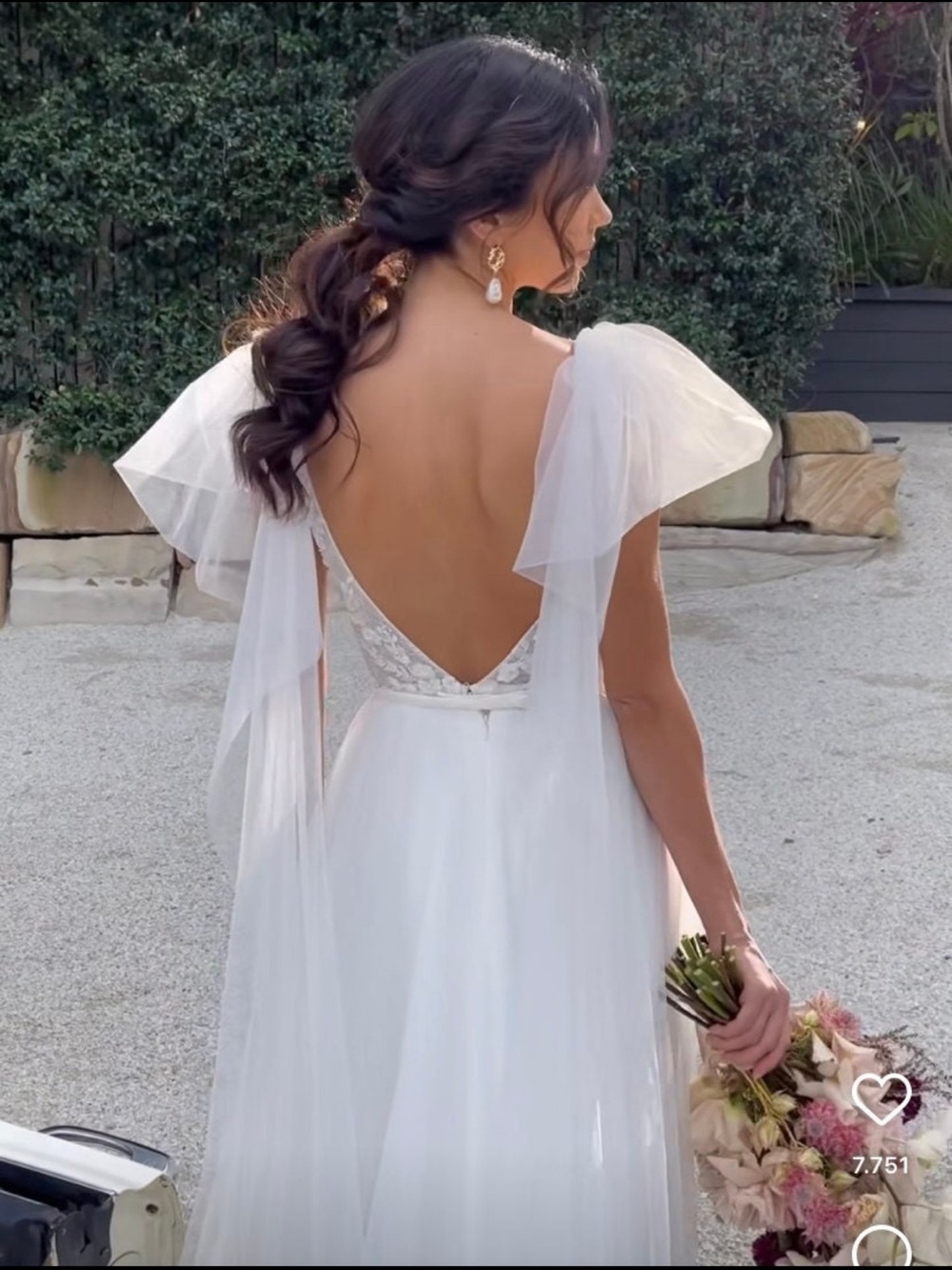 Ivory Wedding Detachable Tulle Sleeves / Cape